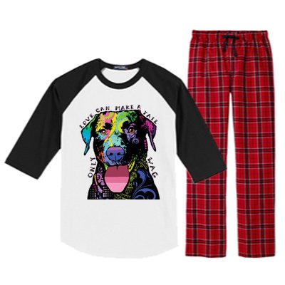 Only Love Can Make A Tail Wag Dog Raglan Sleeve Pajama Set