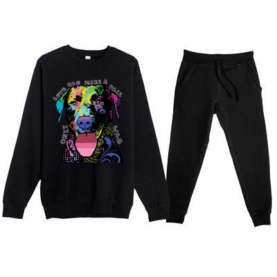 Only Love Can Make A Tail Wag Dog Premium Crewneck Sweatsuit Set