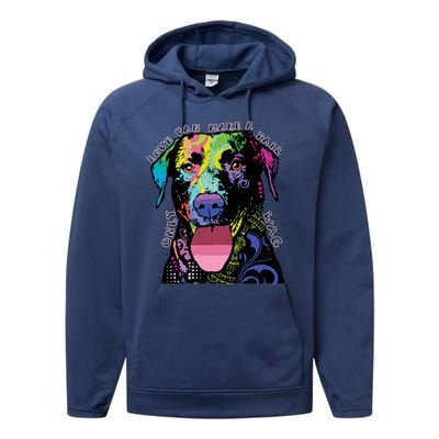 Only Love Can Make A Tail Wag Dog Performance Fleece Hoodie