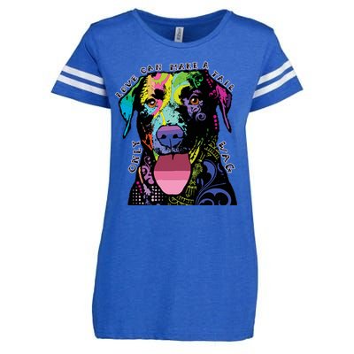 Only Love Can Make A Tail Wag Dog Enza Ladies Jersey Football T-Shirt