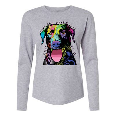 Only Love Can Make A Tail Wag Dog Womens Cotton Relaxed Long Sleeve T-Shirt