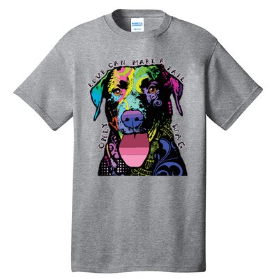 Only Love Can Make A Tail Wag Dog Tall T-Shirt