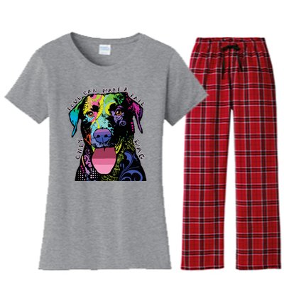 Only Love Can Make A Tail Wag Dog Women's Flannel Pajama Set