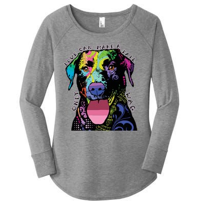 Only Love Can Make A Tail Wag Dog Women's Perfect Tri Tunic Long Sleeve Shirt