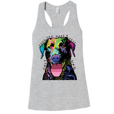 Only Love Can Make A Tail Wag Dog Women's Racerback Tank