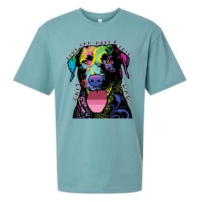 Only Love Can Make A Tail Wag Dog Sueded Cloud Jersey T-Shirt