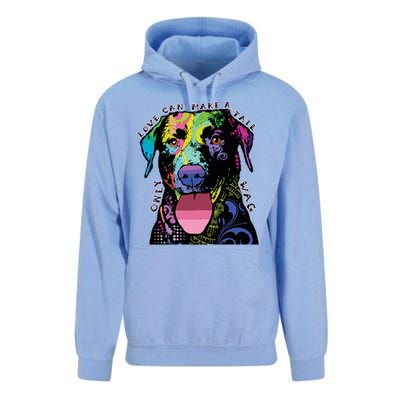 Only Love Can Make A Tail Wag Dog Unisex Surf Hoodie