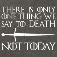 Only One Thing We Say To Death Not Today Cotton Canvas Backpack
