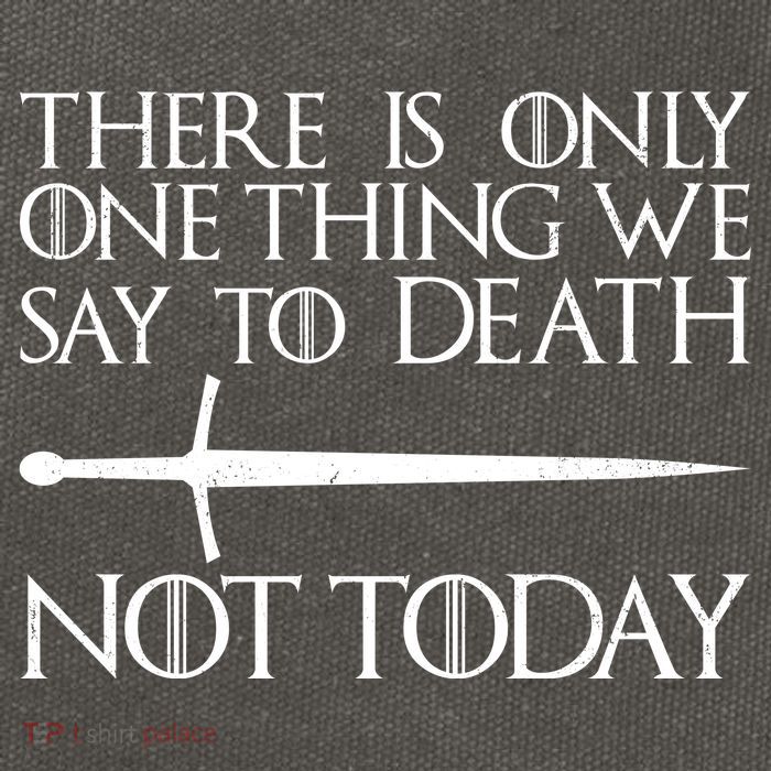 Only One Thing We Say To Death Not Today Cotton Canvas Backpack