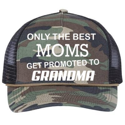 Only The Best Moms Get Promoted To Grandma Retro Rope Trucker Hat Cap