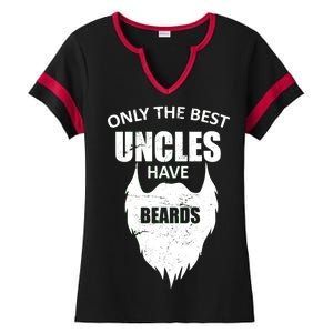 Only The Best Uncles Have Beards Ladies Halftime Notch Neck Tee