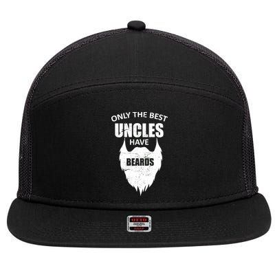 Only The Best Uncles Have Beards 7 Panel Mesh Trucker Snapback Hat