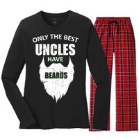 Only The Best Uncles Have Beards Women's Long Sleeve Flannel Pajama Set 