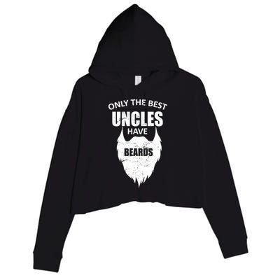 Only The Best Uncles Have Beards Crop Fleece Hoodie