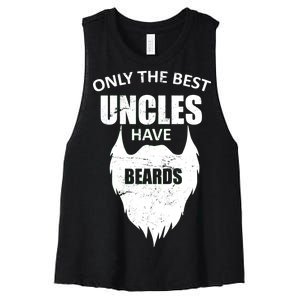 Only The Best Uncles Have Beards Women's Racerback Cropped Tank