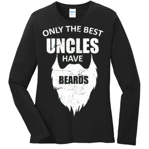 Only The Best Uncles Have Beards Ladies Long Sleeve Shirt