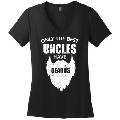 Only The Best Uncles Have Beards Women's V-Neck T-Shirt