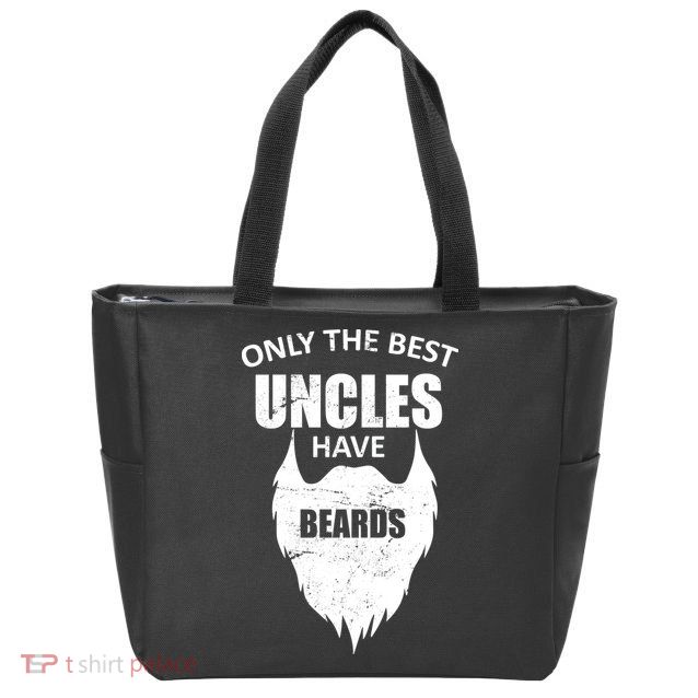 Only The Best Uncles Have Beards Zip Tote Bag