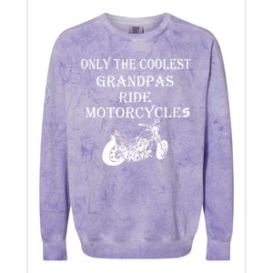 Only The Coolest Grandpas Ride Motorcycles Bike Colorblast Crewneck Sweatshirt