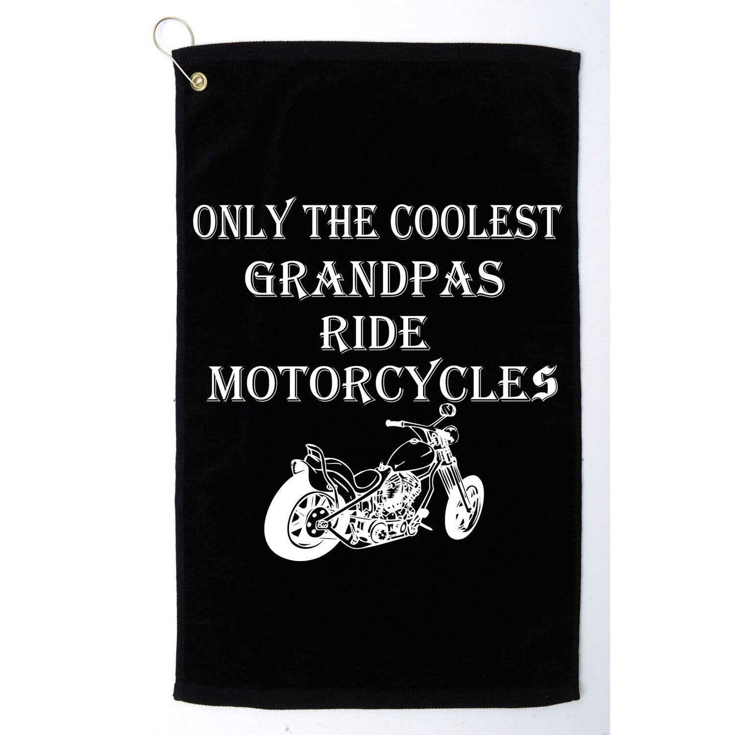 Only The Coolest Grandpas Ride Motorcycles Bike Golf Towel