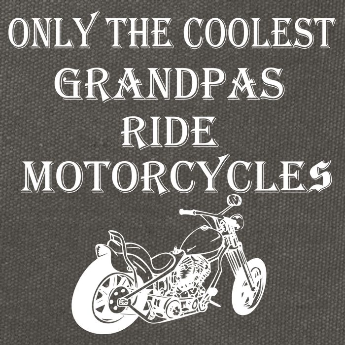 Only The Coolest Grandpas Ride Motorcycles Bike Cotton Canvas Backpack