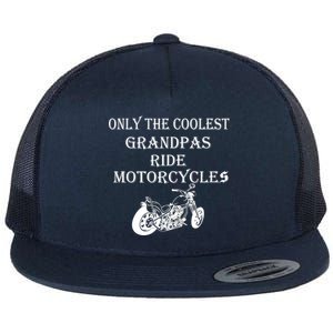 Only The Coolest Grandpas Ride Motorcycles Bike Flat Bill Trucker Hat