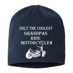 Only The Coolest Grandpas Ride Motorcycles Bike Sustainable Beanie