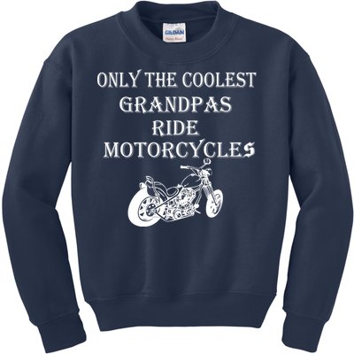 Only The Coolest Grandpas Ride Motorcycles Bike Kids Sweatshirt