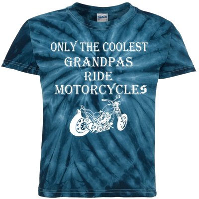 Only The Coolest Grandpas Ride Motorcycles Bike Kids Tie-Dye T-Shirt