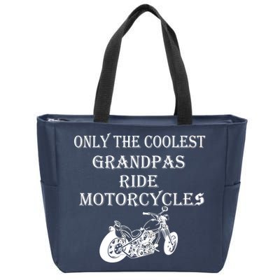 Only The Coolest Grandpas Ride Motorcycles Bike Zip Tote Bag