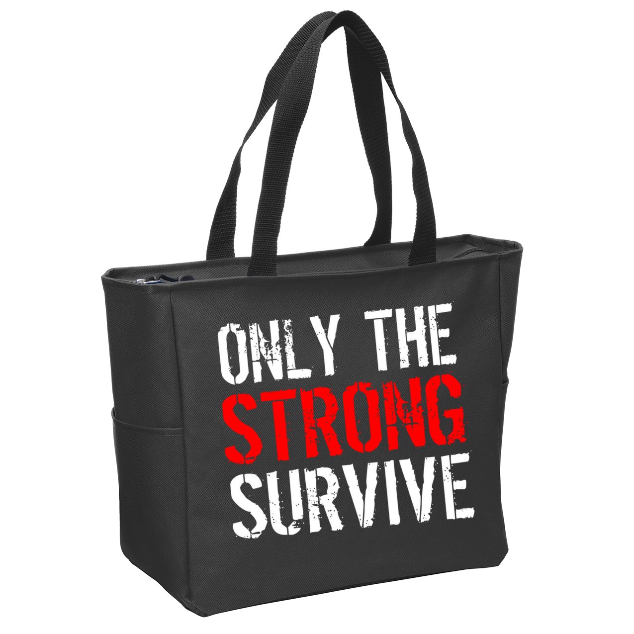 Only The Strong Survive Zip Tote Bag