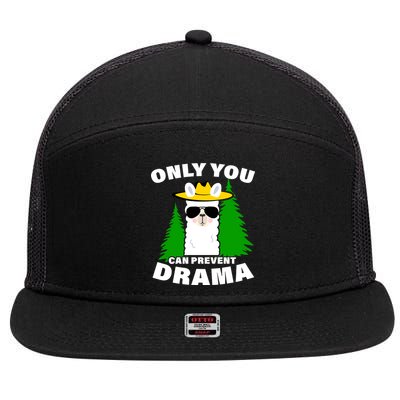 Only You Can Prevent Drama 7 Panel Mesh Trucker Snapback Hat