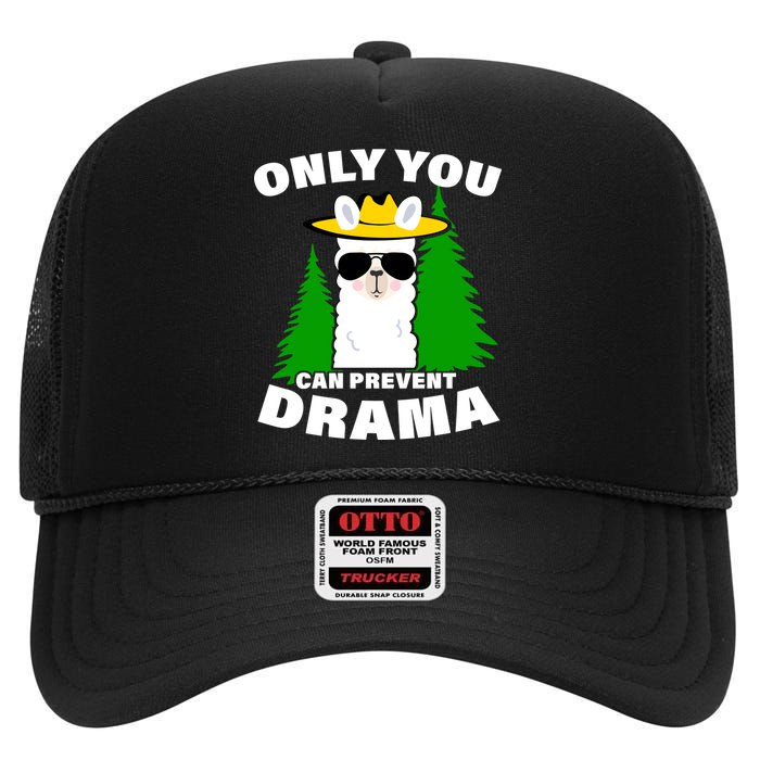 Only You Can Prevent Drama High Crown Mesh Back Trucker Hat