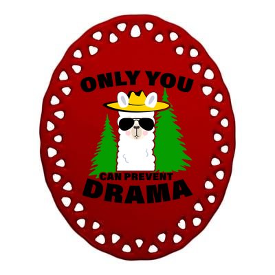 Only You Can Prevent Drama Ceramic Oval Ornament