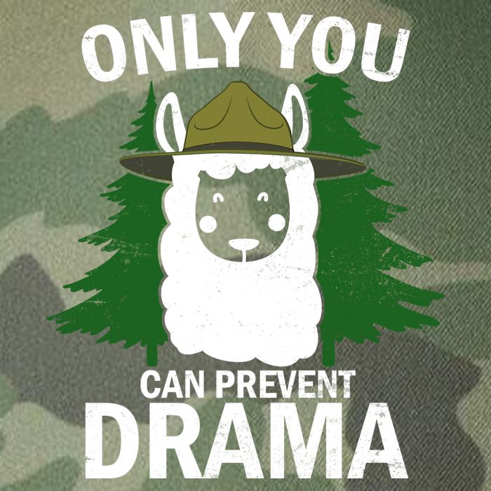 Only You Can Prevent Drama Funny LLama Legacy Tie Dye Trucker Hat
