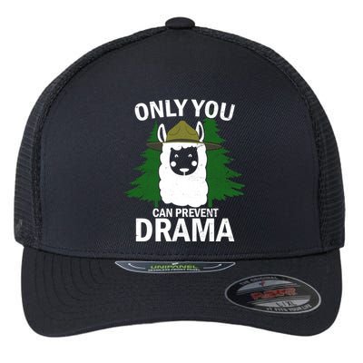 Only You Can Prevent Drama Funny LLama Flexfit Unipanel Trucker Cap