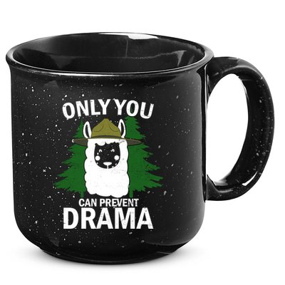 Only You Can Prevent Drama Funny LLama 15oz Campfire Ceramic Mug