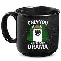 Only You Can Prevent Drama Funny LLama 15oz Campfire Ceramic Mug