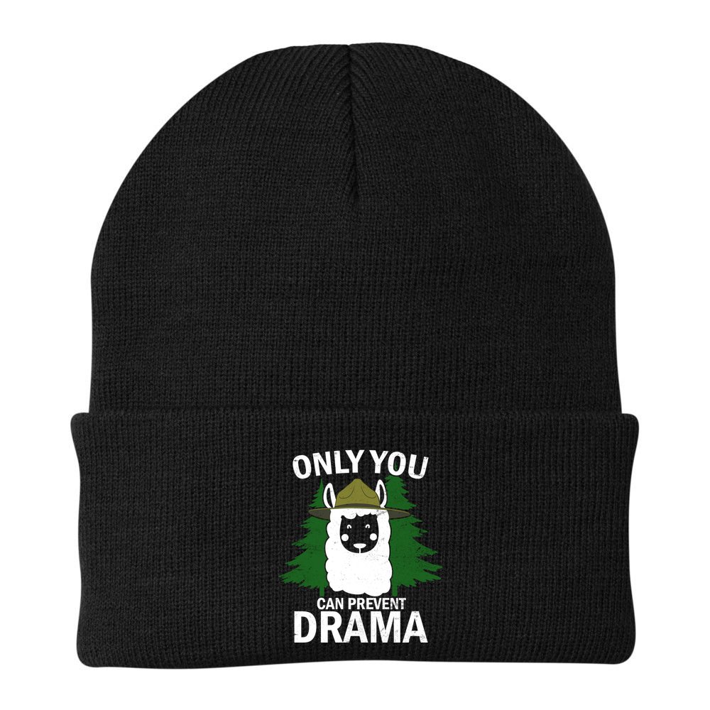 Only You Can Prevent Drama Funny LLama Beanie