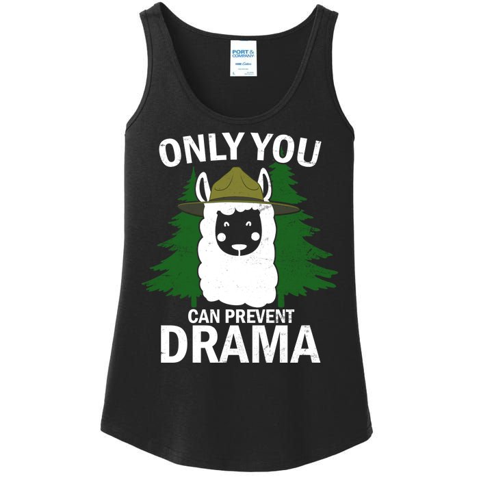 Only You Can Prevent Drama Funny LLama Ladies Essential Tank