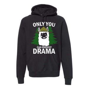 Only You Can Prevent Drama Funny LLama Premium Hoodie