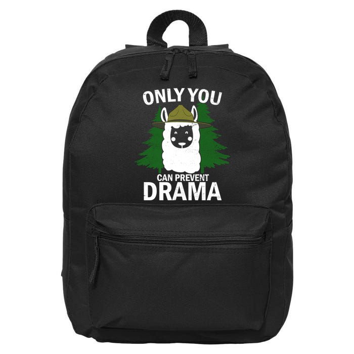 Only You Can Prevent Drama Funny LLama 16 in Basic Backpack