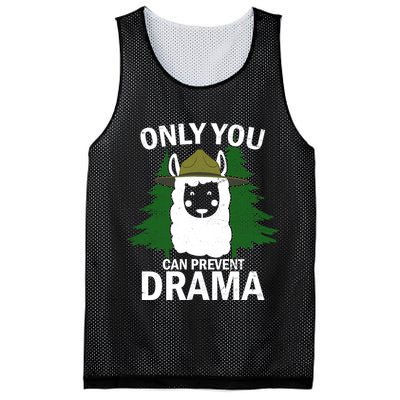 Only You Can Prevent Drama Funny LLama Mesh Reversible Basketball Jersey Tank