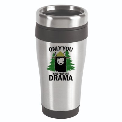 Only You Can Prevent Drama Funny LLama 16oz Travel Tumbler