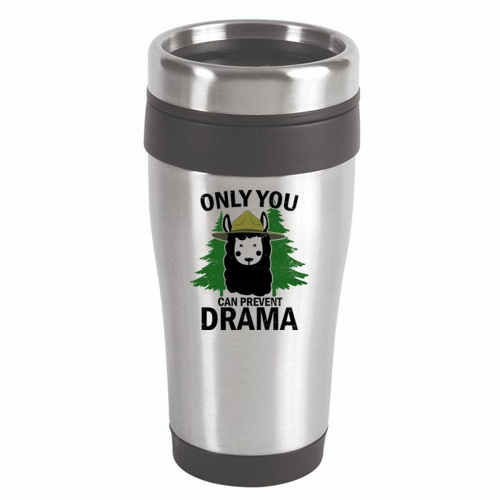 Only You Can Prevent Drama Funny LLama 16oz Travel Tumbler