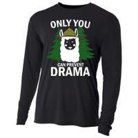 Only You Can Prevent Drama Funny LLama Cooling Performance Long Sleeve Crew