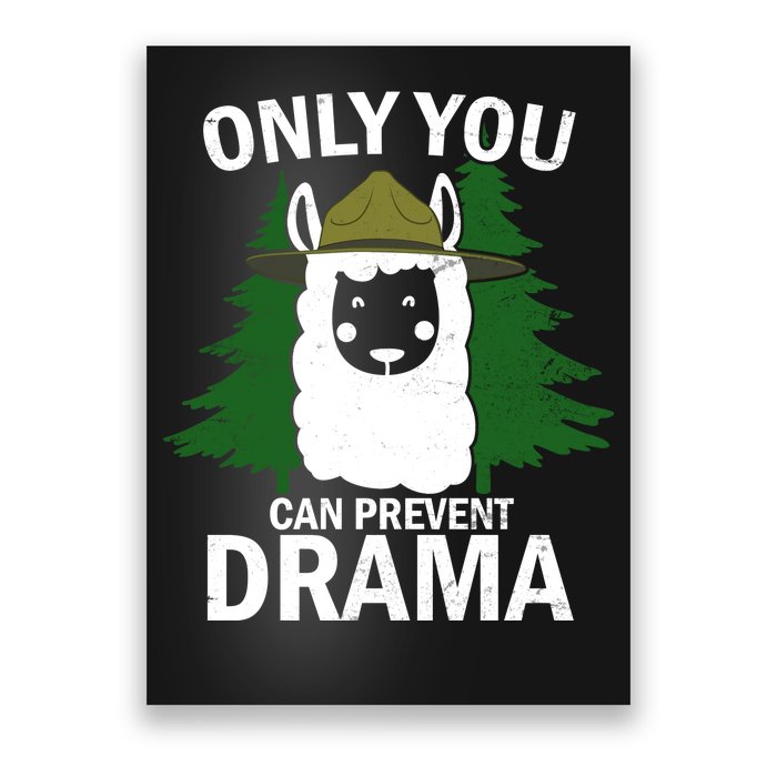 Only You Can Prevent Drama Funny LLama Poster