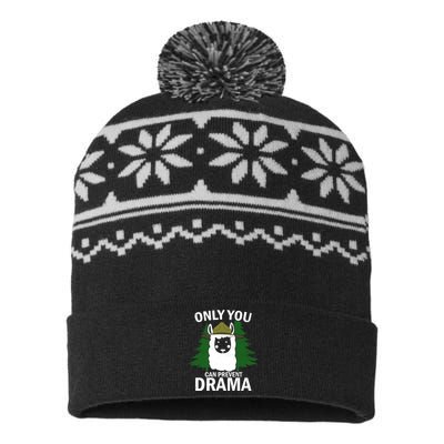 Only You Can Prevent Drama Funny LLama USA-Made Snowflake Beanie