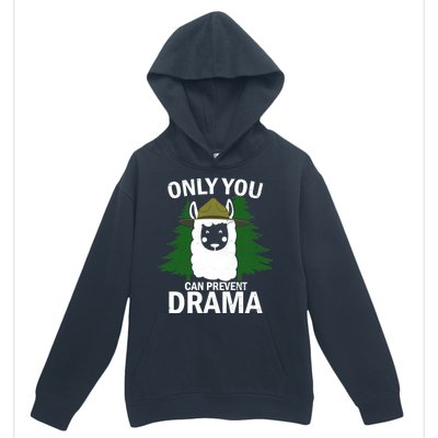 Only You Can Prevent Drama Funny LLama Urban Pullover Hoodie