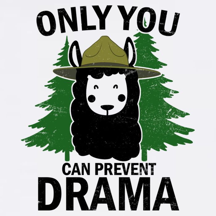 Only You Can Prevent Drama Funny LLama Garment-Dyed Sweatshirt